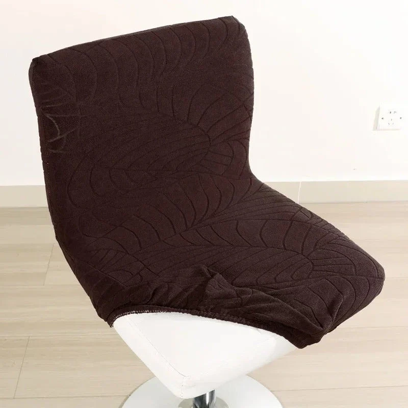Housse de chaise de bar imperméable extensible texture feuille d'hibiscus