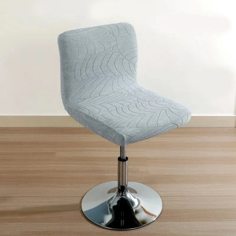 Housse de chaise de bar imperméable extensible texture feuille d'hibiscus