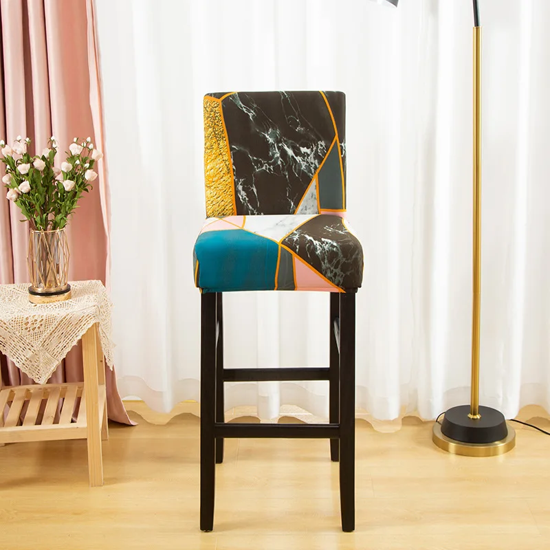 Housse pour tabouret de bar extensible en lycra - 34 Motifs