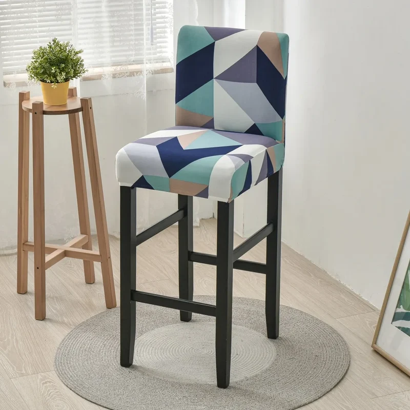 Housse pour tabouret de bar extensible en lycra - 34 Motifs