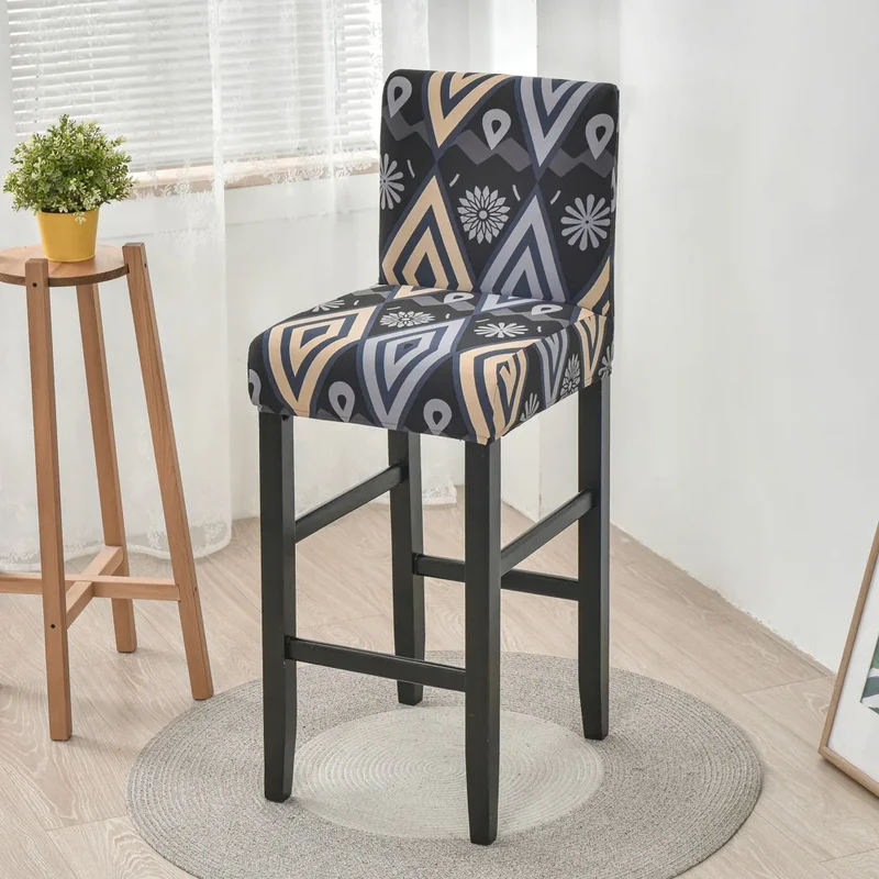 Housse pour tabouret de bar extensible en lycra - 34 Motifs