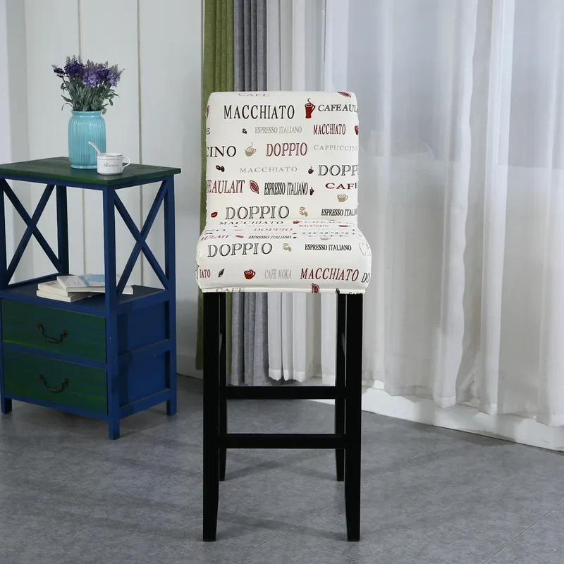Housse pour tabouret de bar extensible en lycra - 34 Motifs