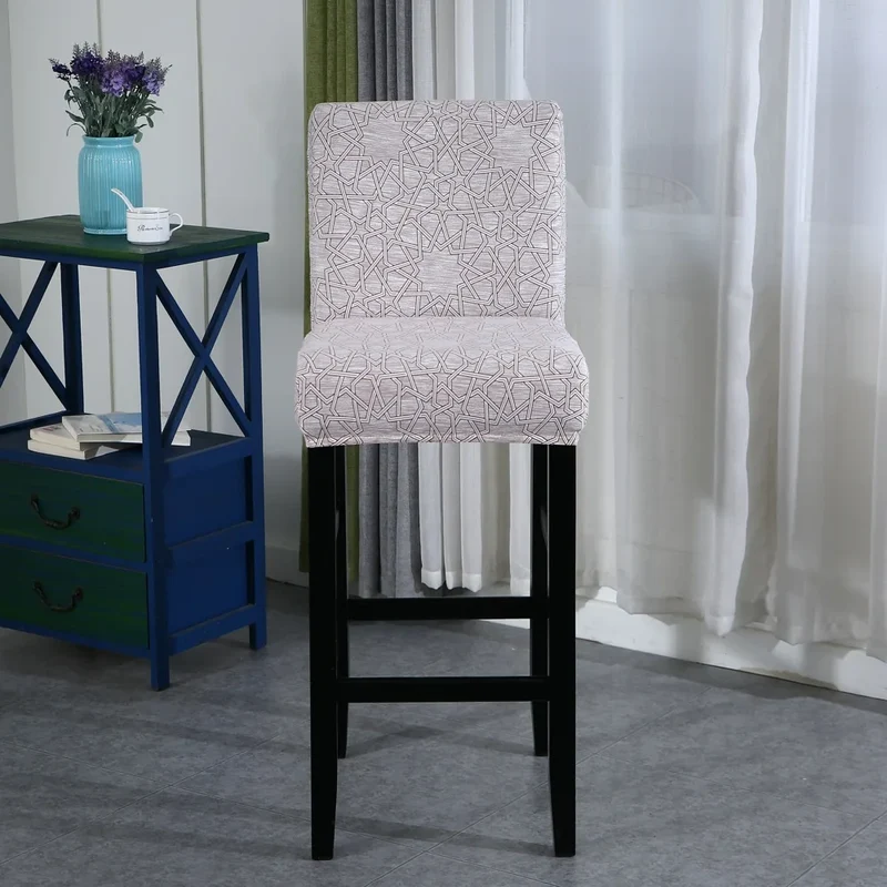 Housse pour tabouret de bar extensible en lycra - 34 Motifs