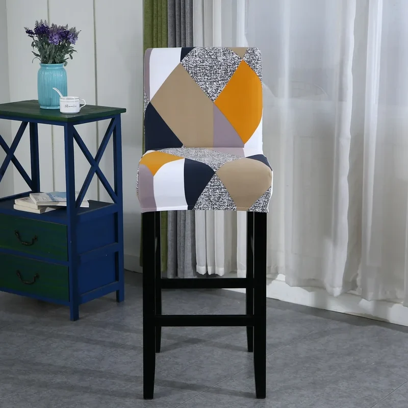 Housse pour tabouret de bar extensible en lycra - 34 Motifs