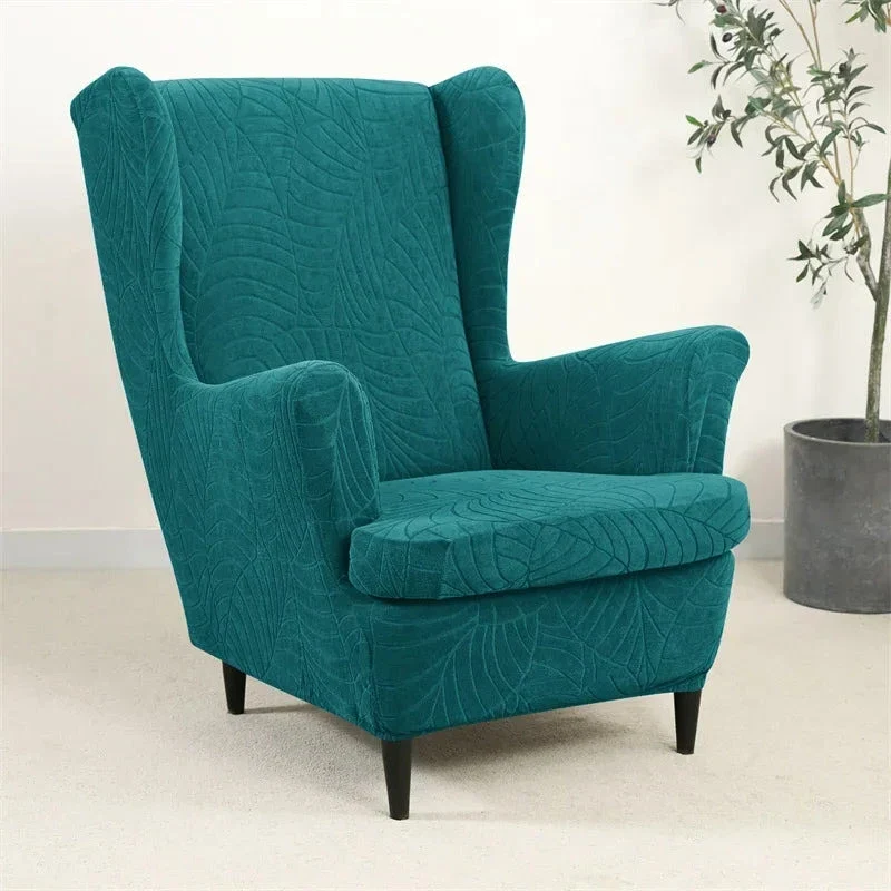 Housses pour fauteuil IKEA STRANDMON + pouf repose-pieds imperméable hibiscus - lot de 3 housses