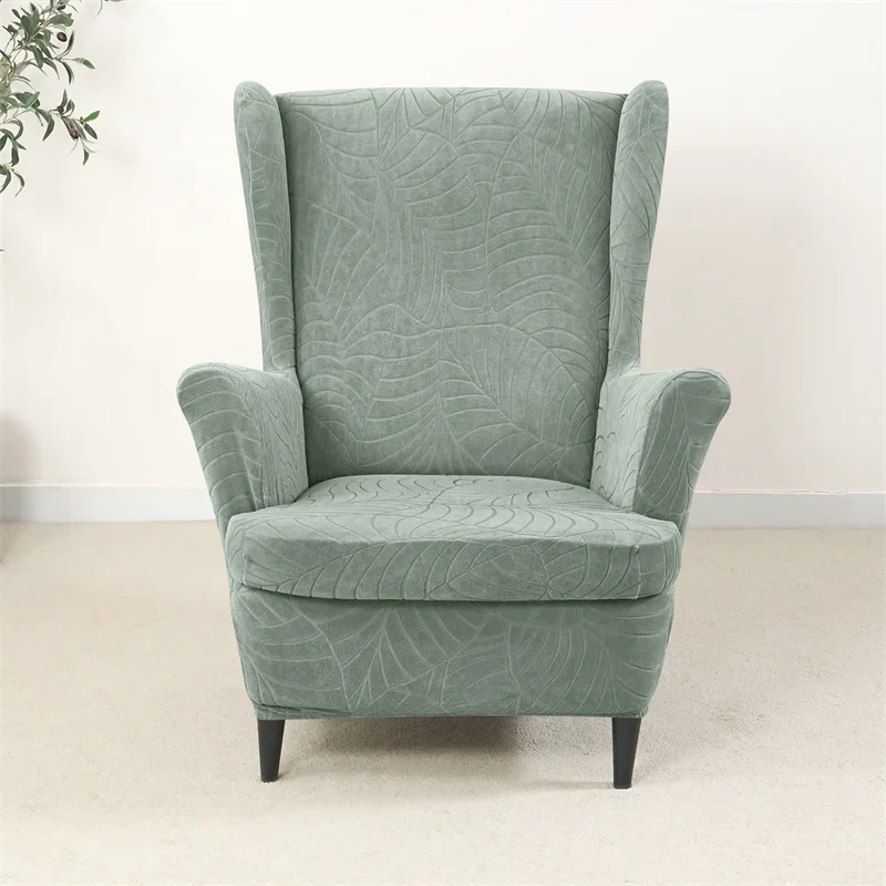 Housses pour fauteuil IKEA STRANDMON + pouf repose-pieds imperméable hibiscus - lot de 3 housses