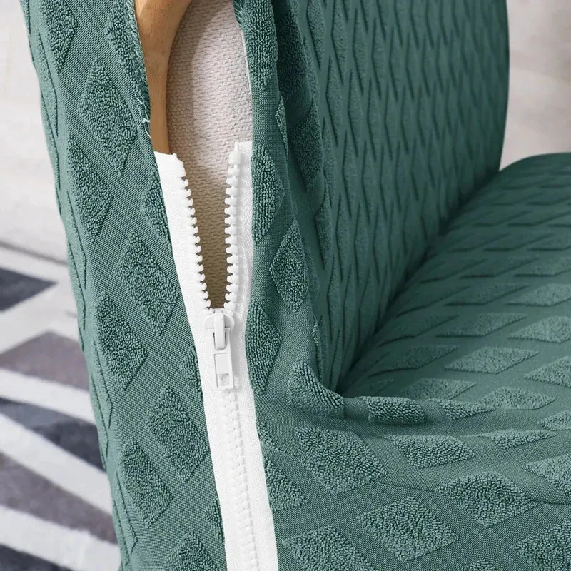 Housse de fauteuil scandinave style IKEA EKENÄSET texture losange imperméable