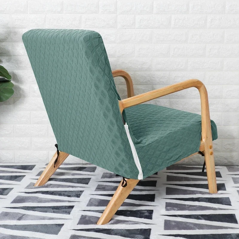 Housse de fauteuil scandinave style IKEA EKENÄSET texture losange imperméable