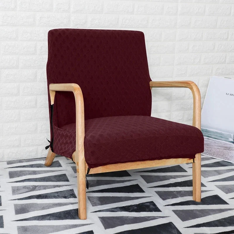 Housse de fauteuil scandinave style IKEA EKENÄSET texture losange imperméable