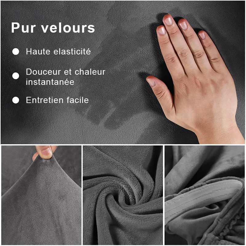 Housse pour fauteuil arnold maisons du monde grand dossier large pur velours
