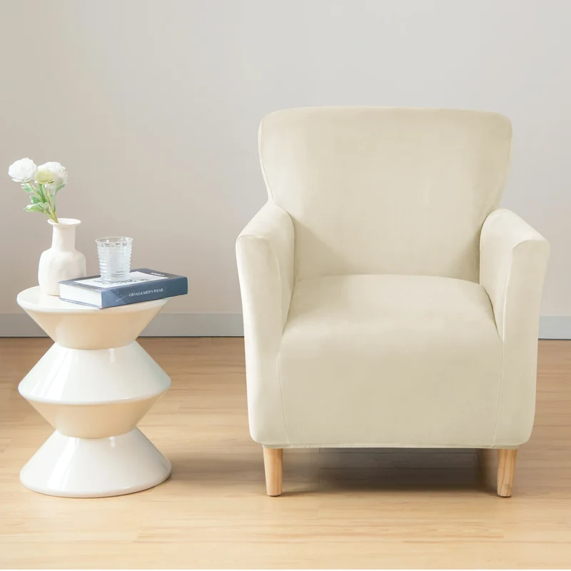 Housse pour fauteuil club extensible pur velours