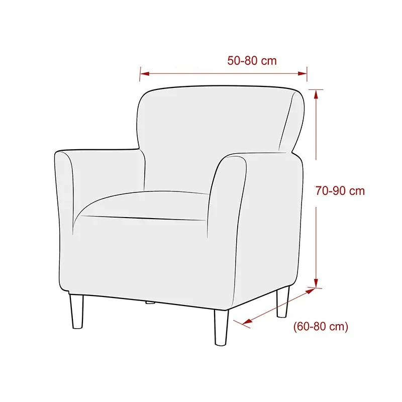 Housse pour fauteuil club extensible pur velours