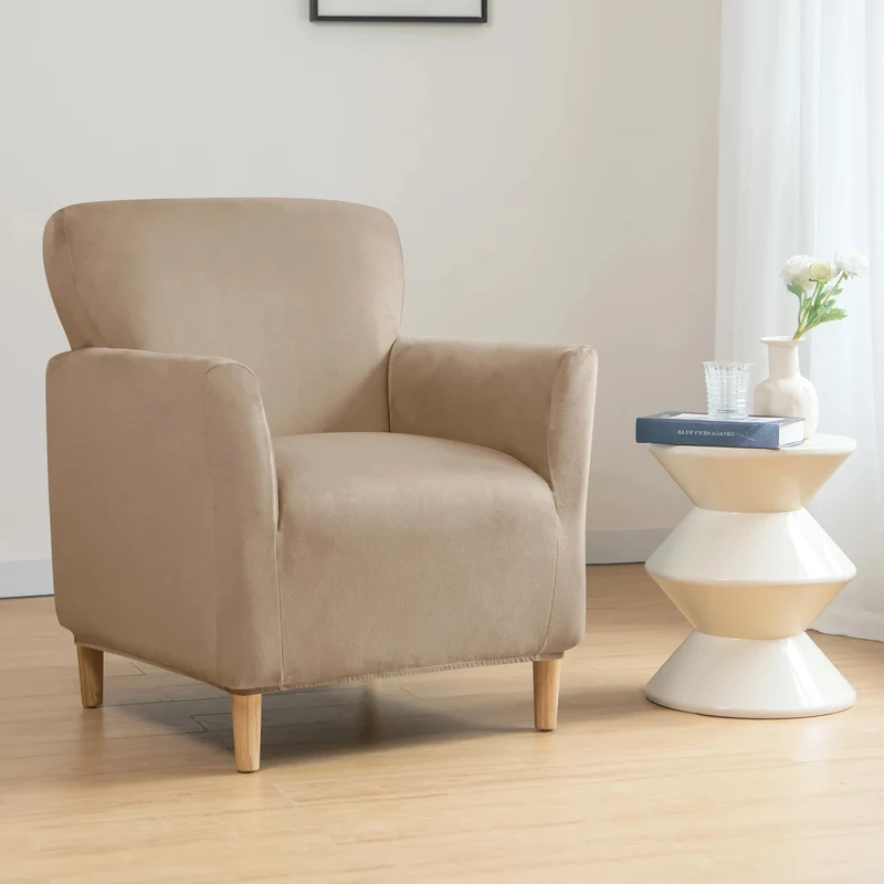 Housse pour fauteuil club extensible pur velours