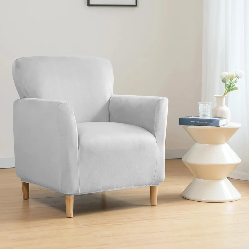 Housse pour fauteuil club extensible pur velours