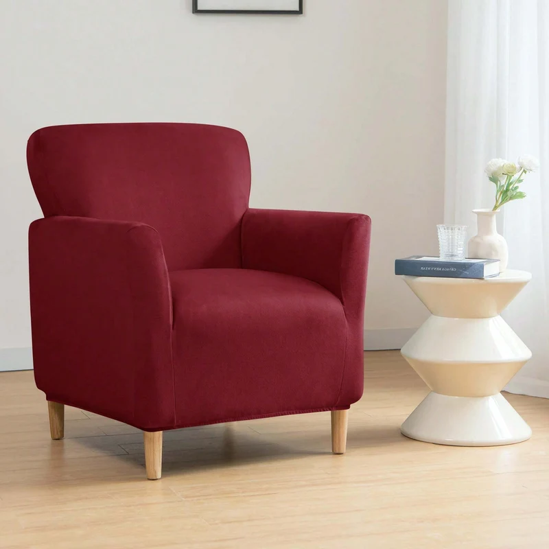 Housse pour fauteuil club extensible pur velours