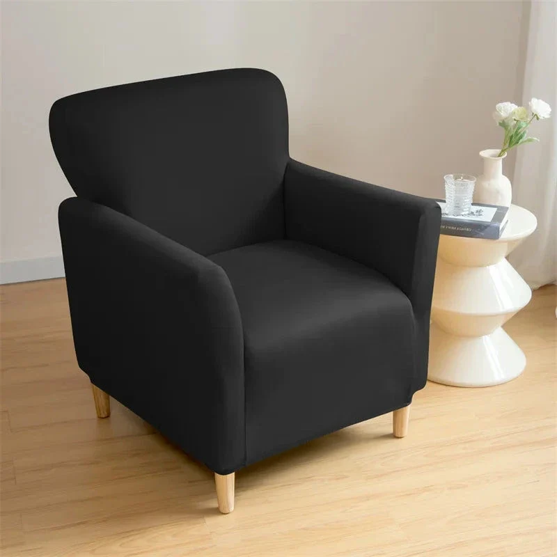 Housse pour fauteuil club extensible en lycra imperméable couleurs unies