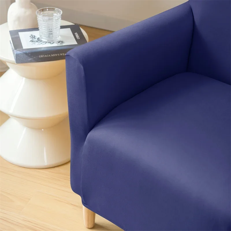 Housse pour fauteuil club extensible en lycra imperméable couleurs unies