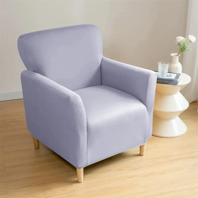 Housse pour fauteuil club extensible en lycra imperméable couleurs unies