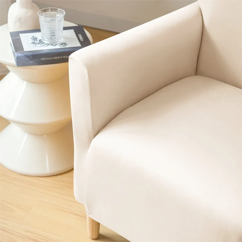 Housse pour fauteuil club extensible en lycra imperméable couleurs unies