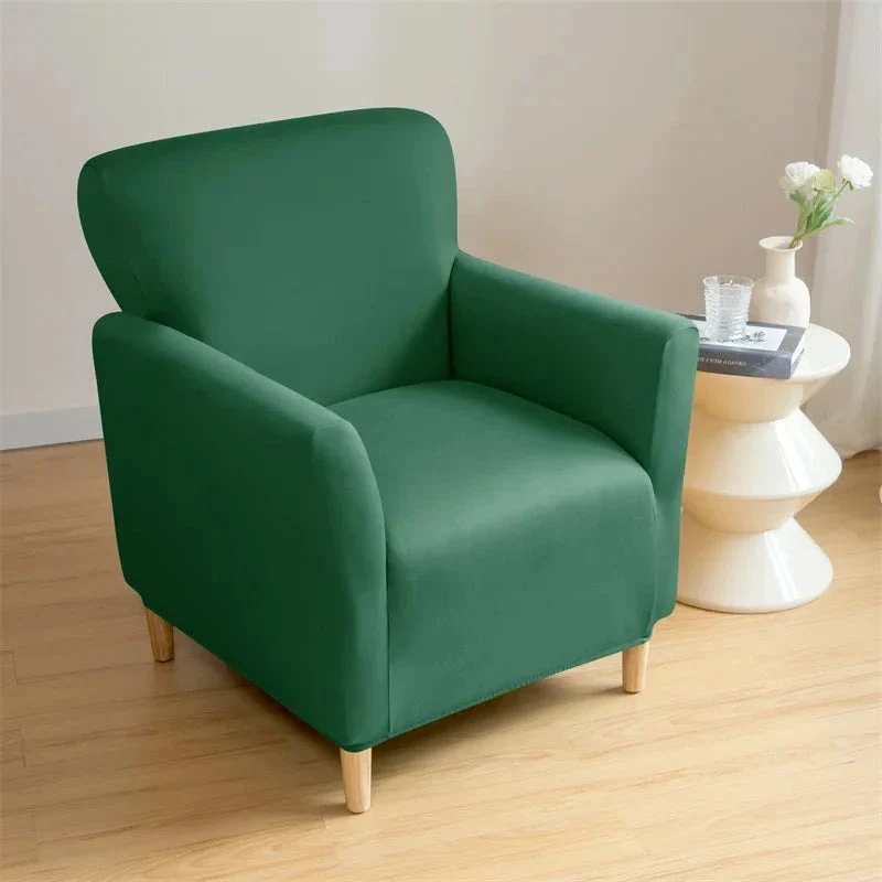 Housse pour fauteuil club extensible en lycra imperméable couleurs unies