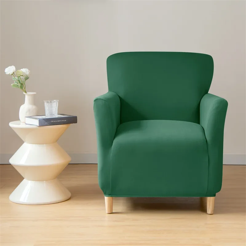 Housse pour fauteuil club extensible en lycra imperméable couleurs unies