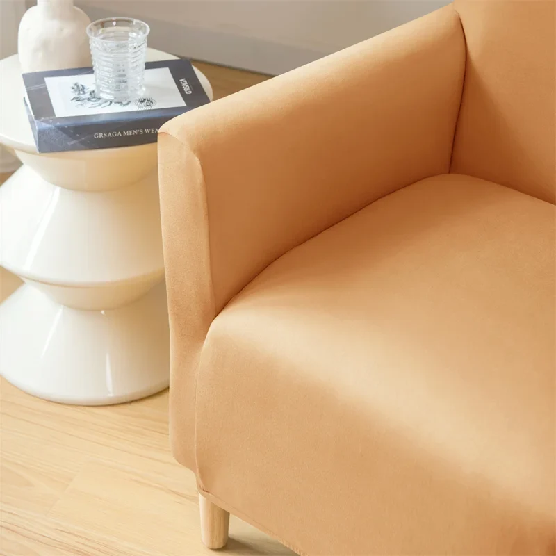 Housse pour fauteuil club extensible en lycra imperméable couleurs unies