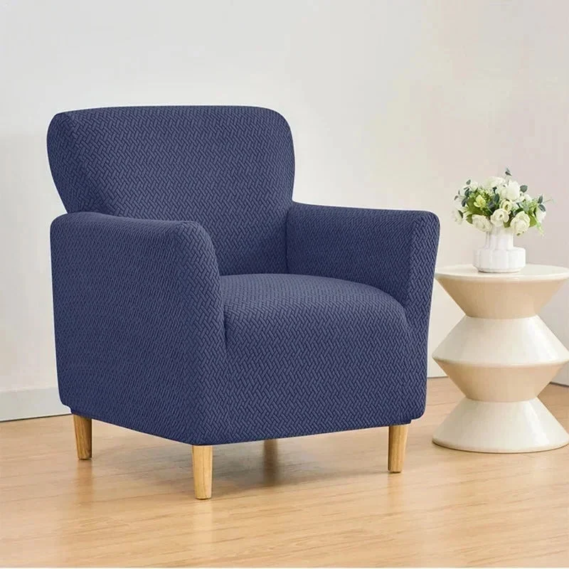 Housse pour fauteuil club extensible en velours damassé