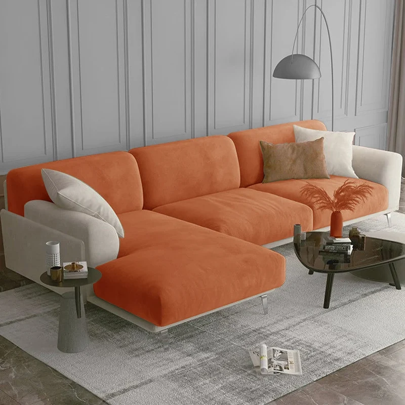 Housse de coussin de canapé extensible pur velours couleurs vives