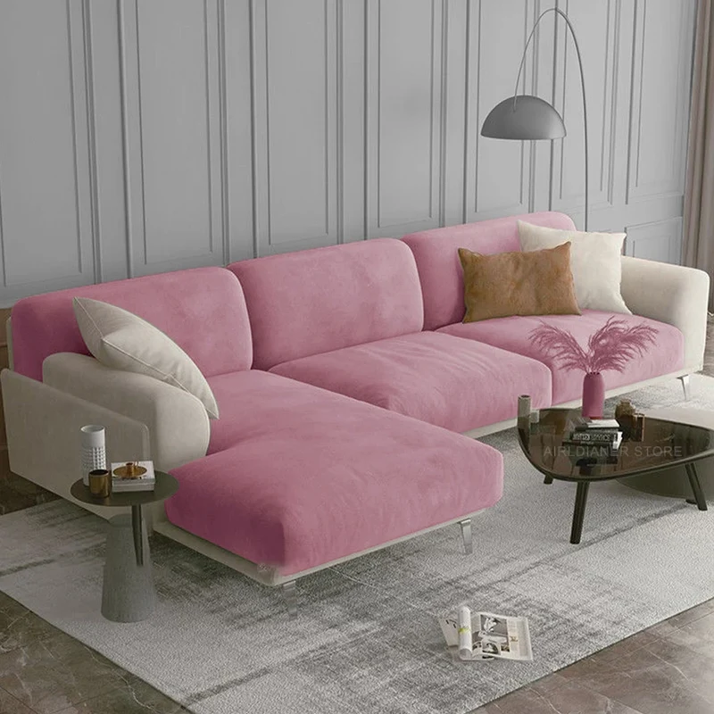 Housse de coussin de canapé extensible pur velours couleurs vives