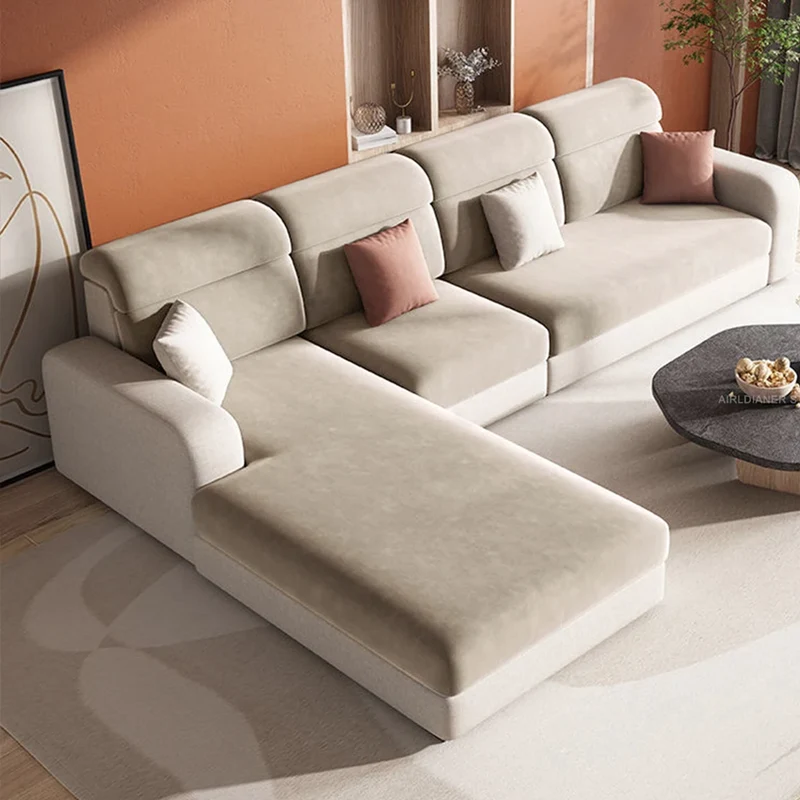 Housse de coussin de canapé extensible pur velours couleurs sobres