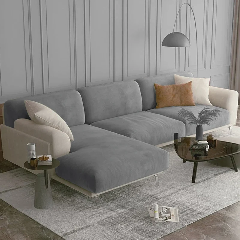 Housse de coussin de canapé extensible pur velours couleurs sobres