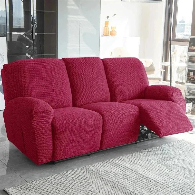 Housse pour fauteuil relax avec repose-pieds mécanique velours damassé