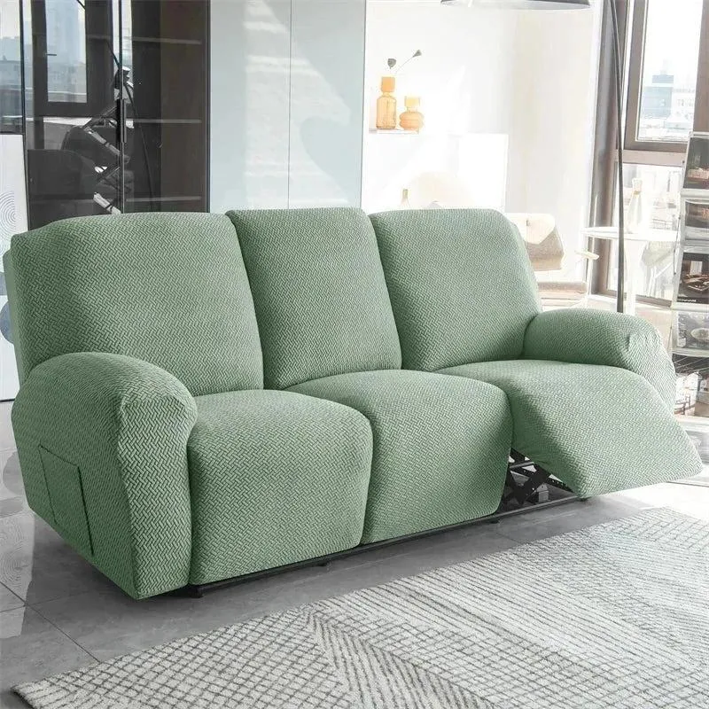 Housse pour fauteuil relax avec repose-pieds mécanique velours damassé