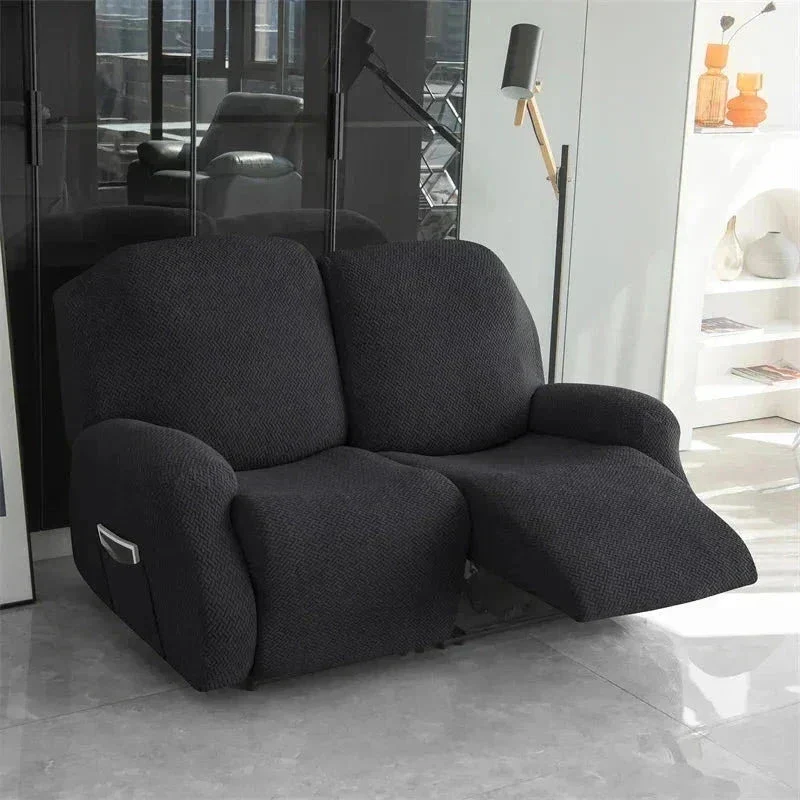 Housse pour fauteuil relax avec repose-pieds mécanique velours damassé