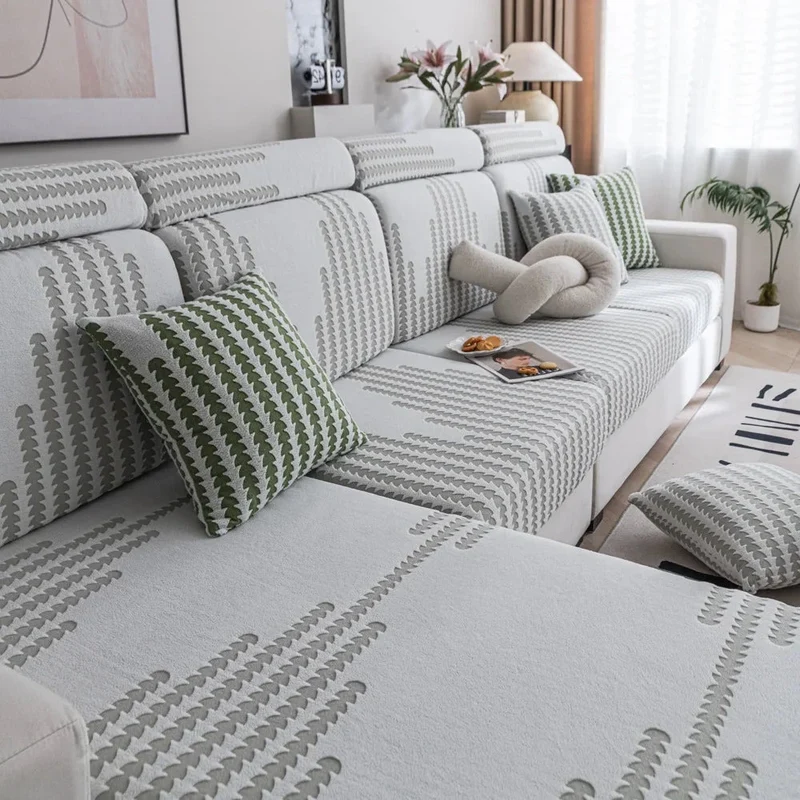 Housse de coussin de canapé renforcée texture laineuse qualité prémium