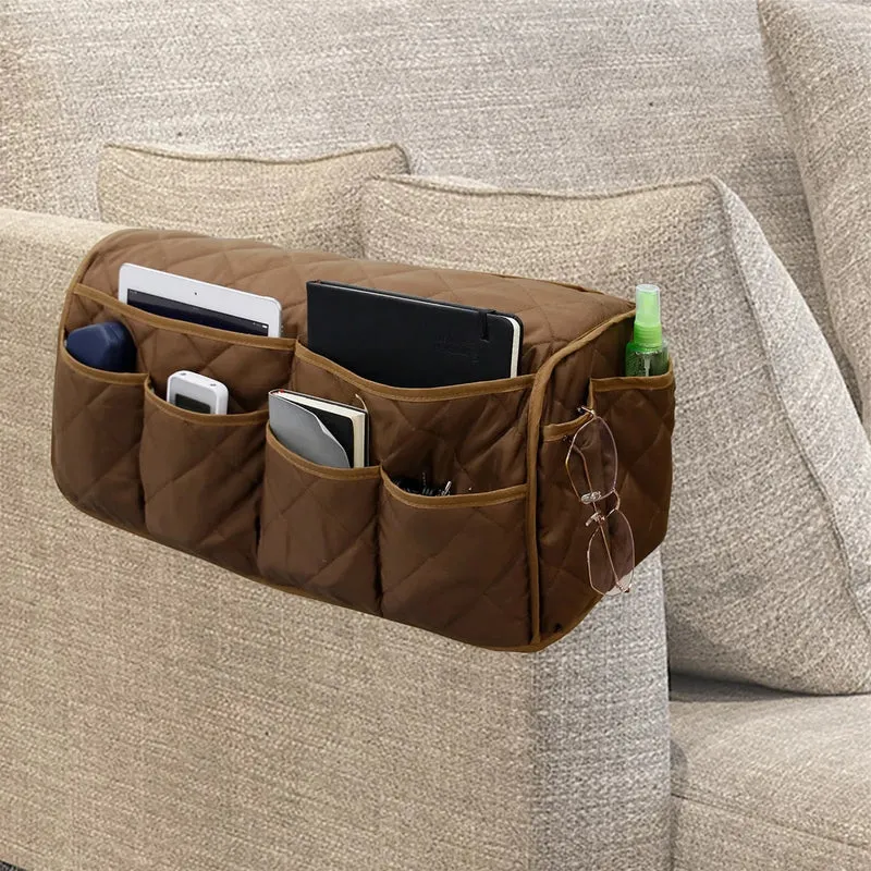 housse pour accoudoir de canapé et fauteuil imperméable 14 poches