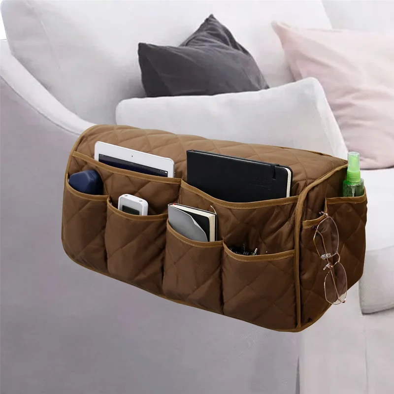 housse pour accoudoir de canapé et fauteuil imperméable 14 poches