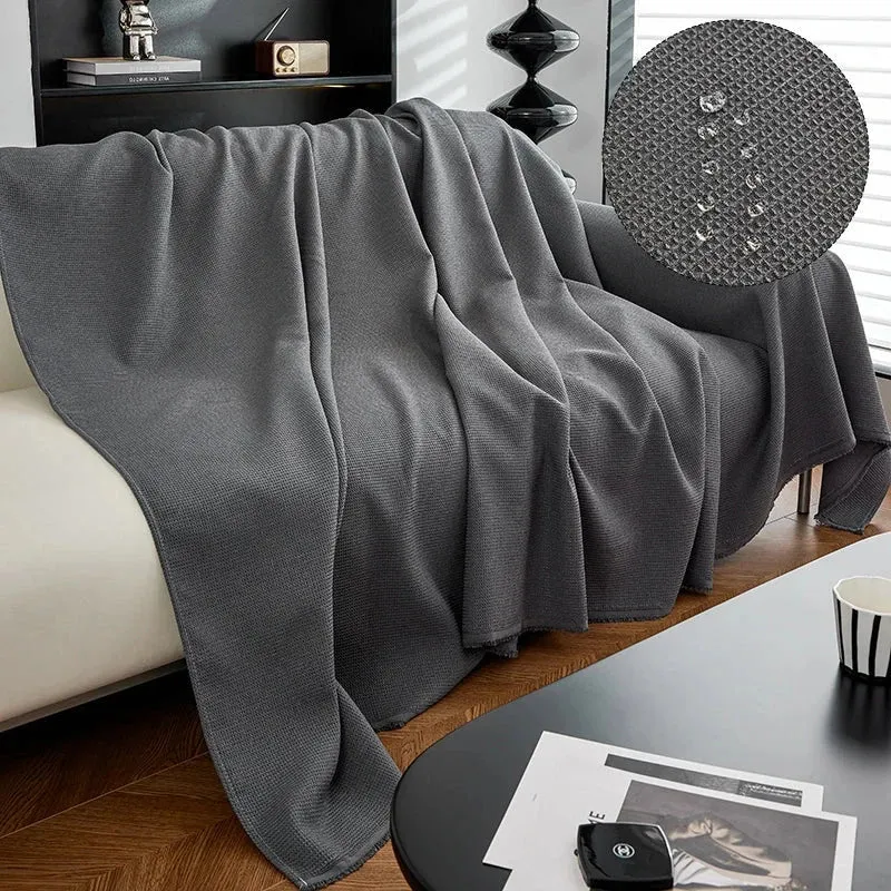 Jeté de canapé imperméable texture gaufrée