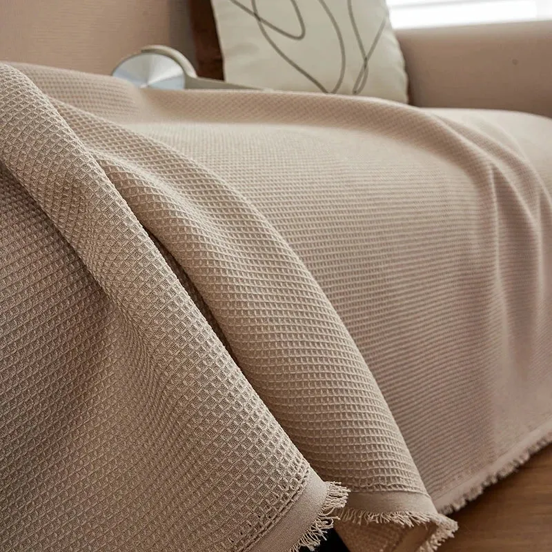 Jeté de canapé imperméable texture gaufrée