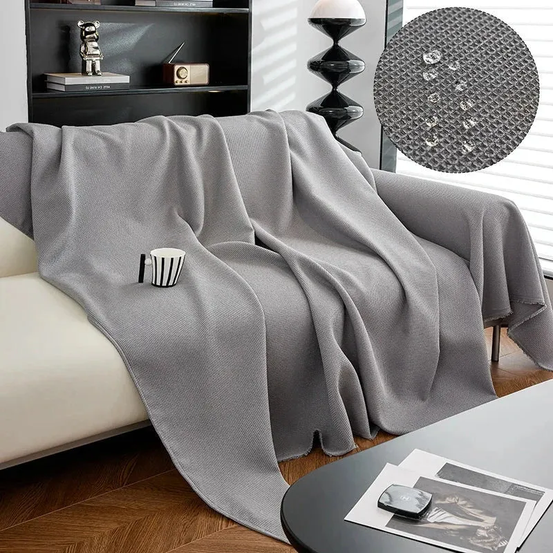 Jeté de canapé imperméable texture gaufrée