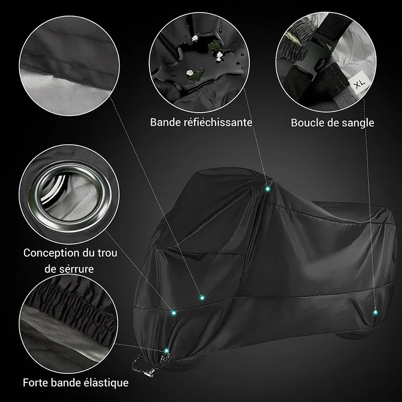 Housse Moto Extérieure Armotex Noir