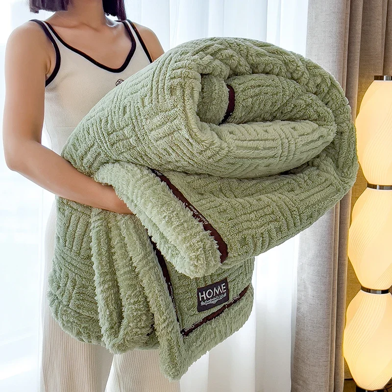 Plaid Molletonné Pour Canapé Vert