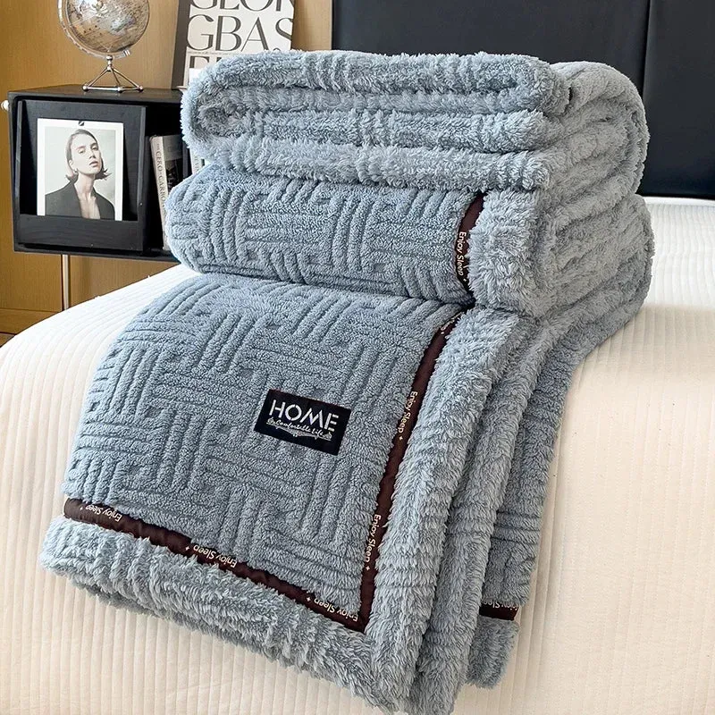 Plaid Polaire Pour Canapé Gris