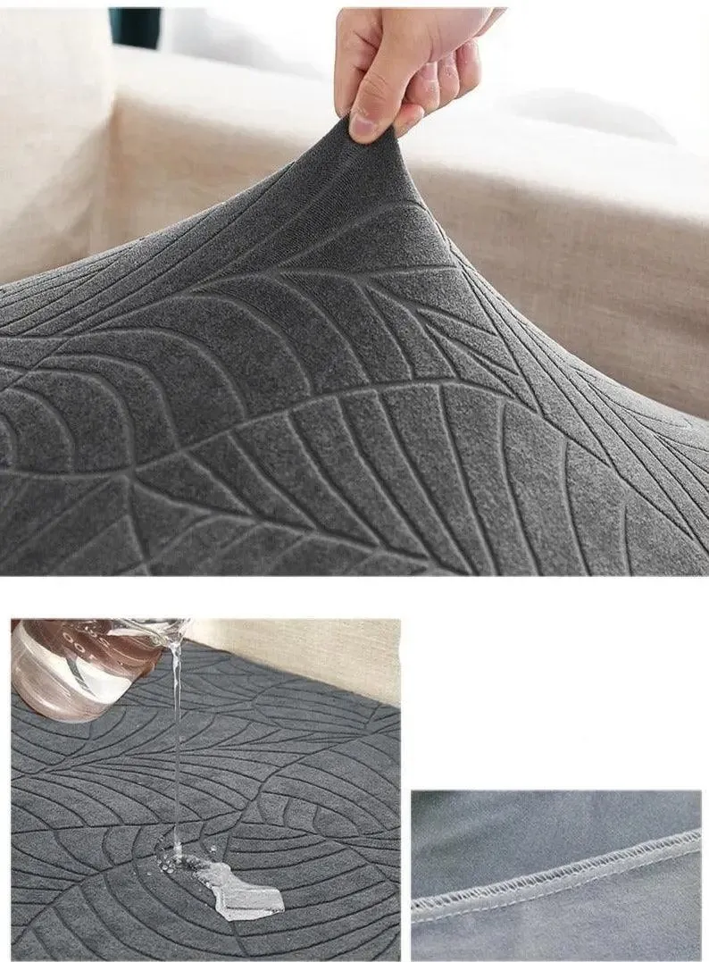 Housse Coussin D'assise & Dossier - Motif jacquard velours gris