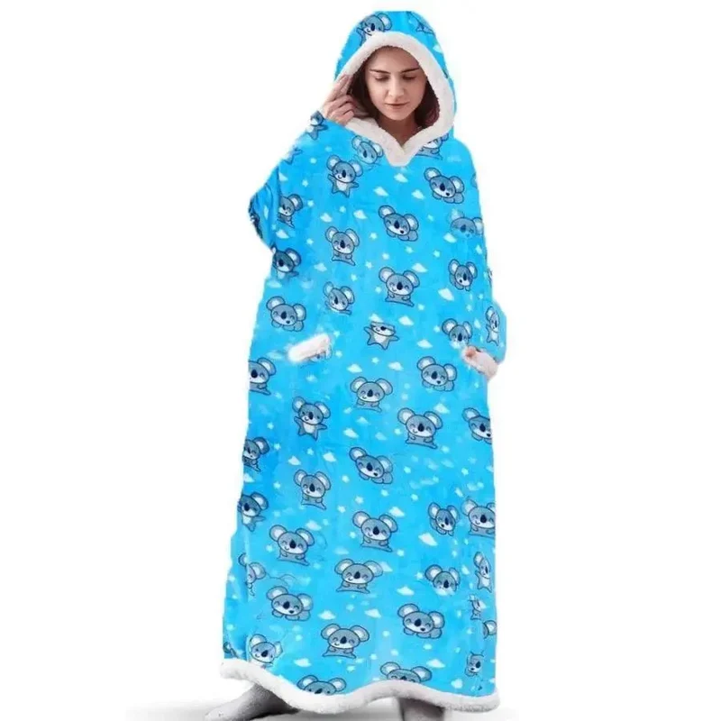 Pull Plaid Poncho Sweat Polaire XXL Géant