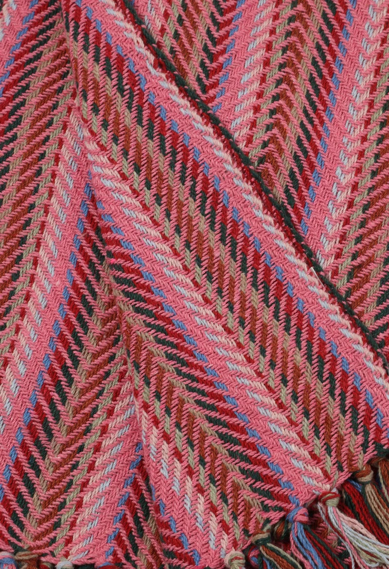 Zigzag Væv plaid i pink – AU Maison