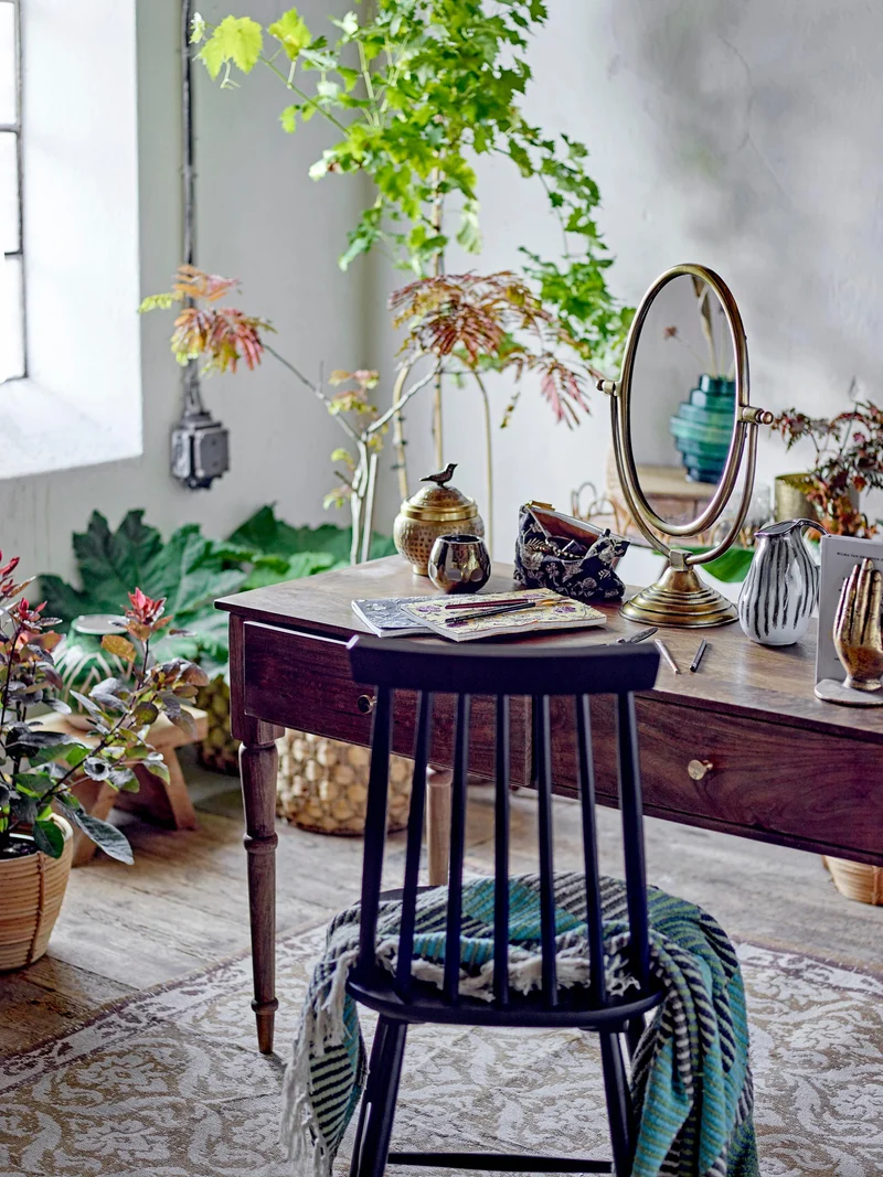 Isnel plaid i genanvendt bomuld, grønne striber – Creative Collection