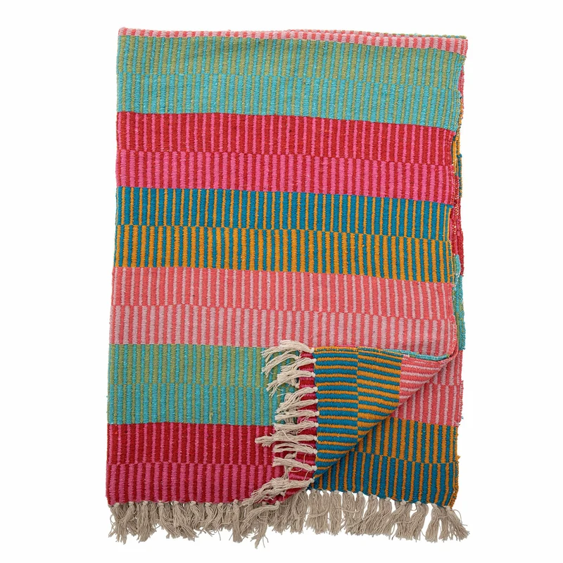Isnel plaid i genanvendt bomuld, klude – Creative Collection