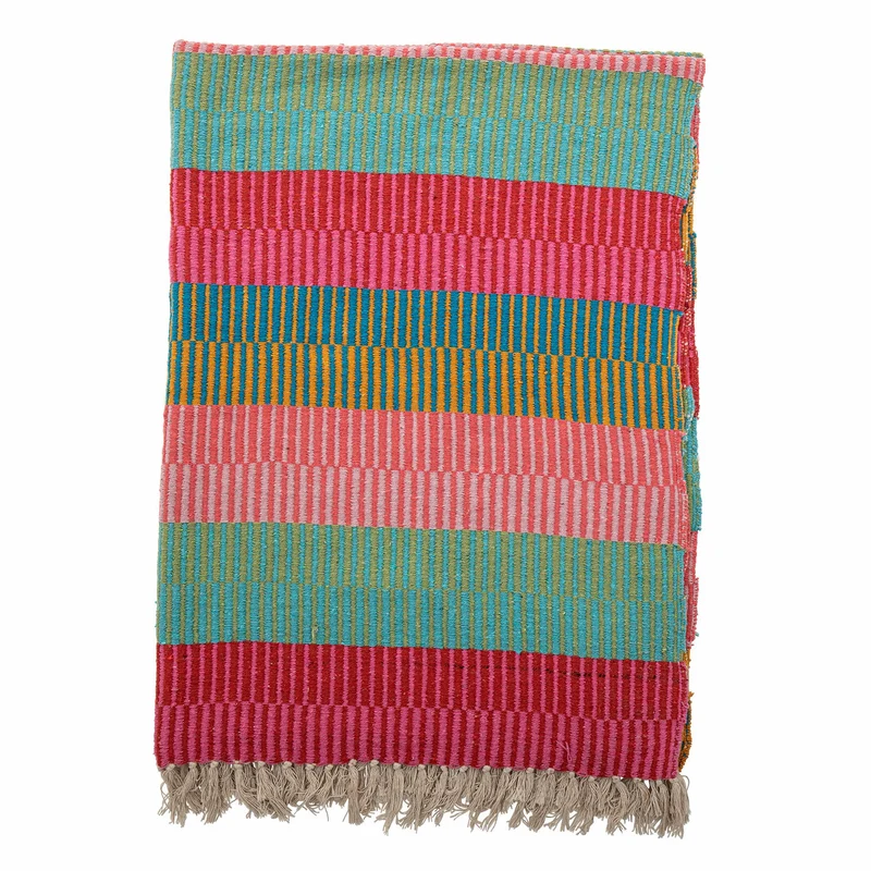 Isnel plaid i genanvendt bomuld, klude – Creative Collection