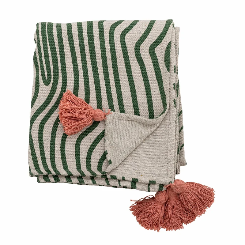 Woodsby striber plaid i genanvendt bomuld – Bloomingville